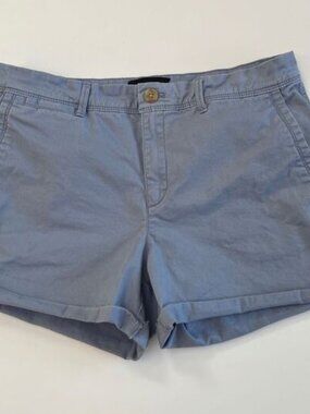 Cuffed Hem Blue Shorts, Banana Republic Women Cotton